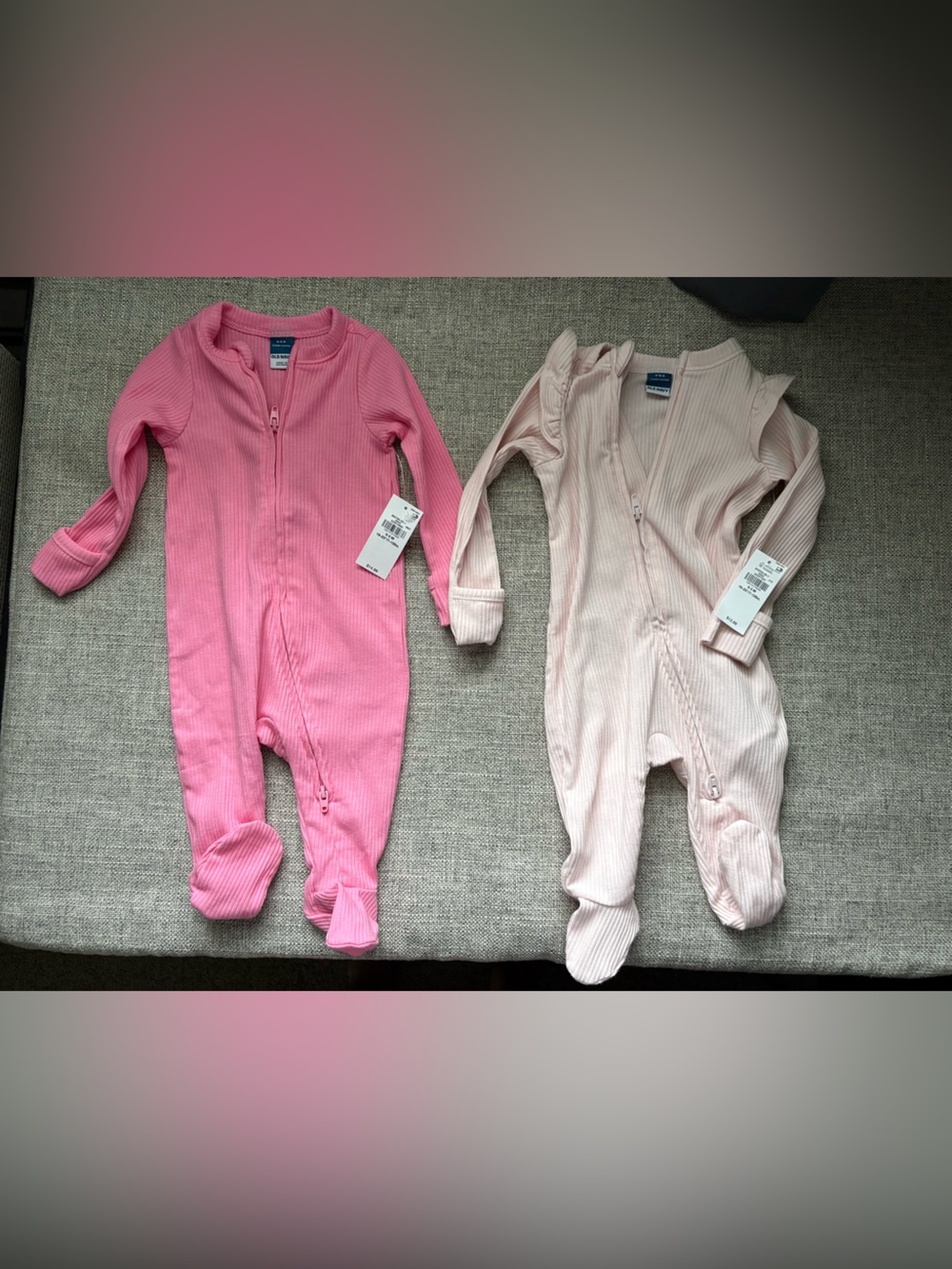 2 Old Navy Footed Onesies